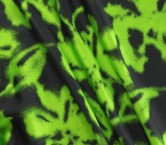 Green jacquard floral design